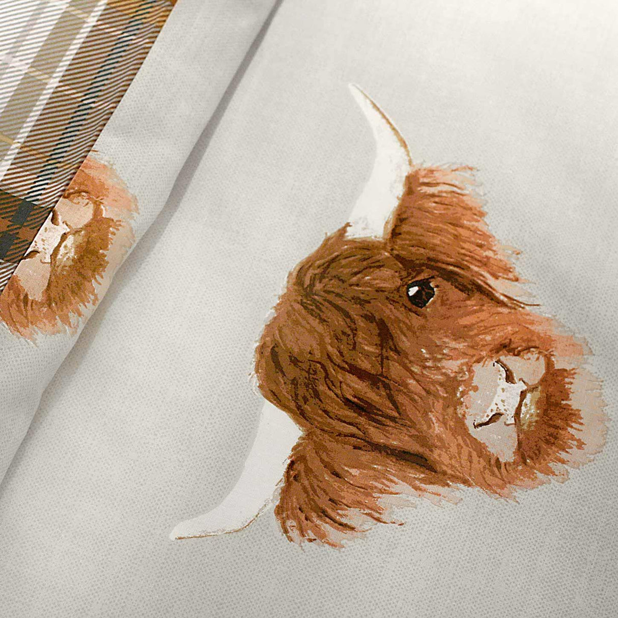 Highland Cow Duvet Cover Set Ochre