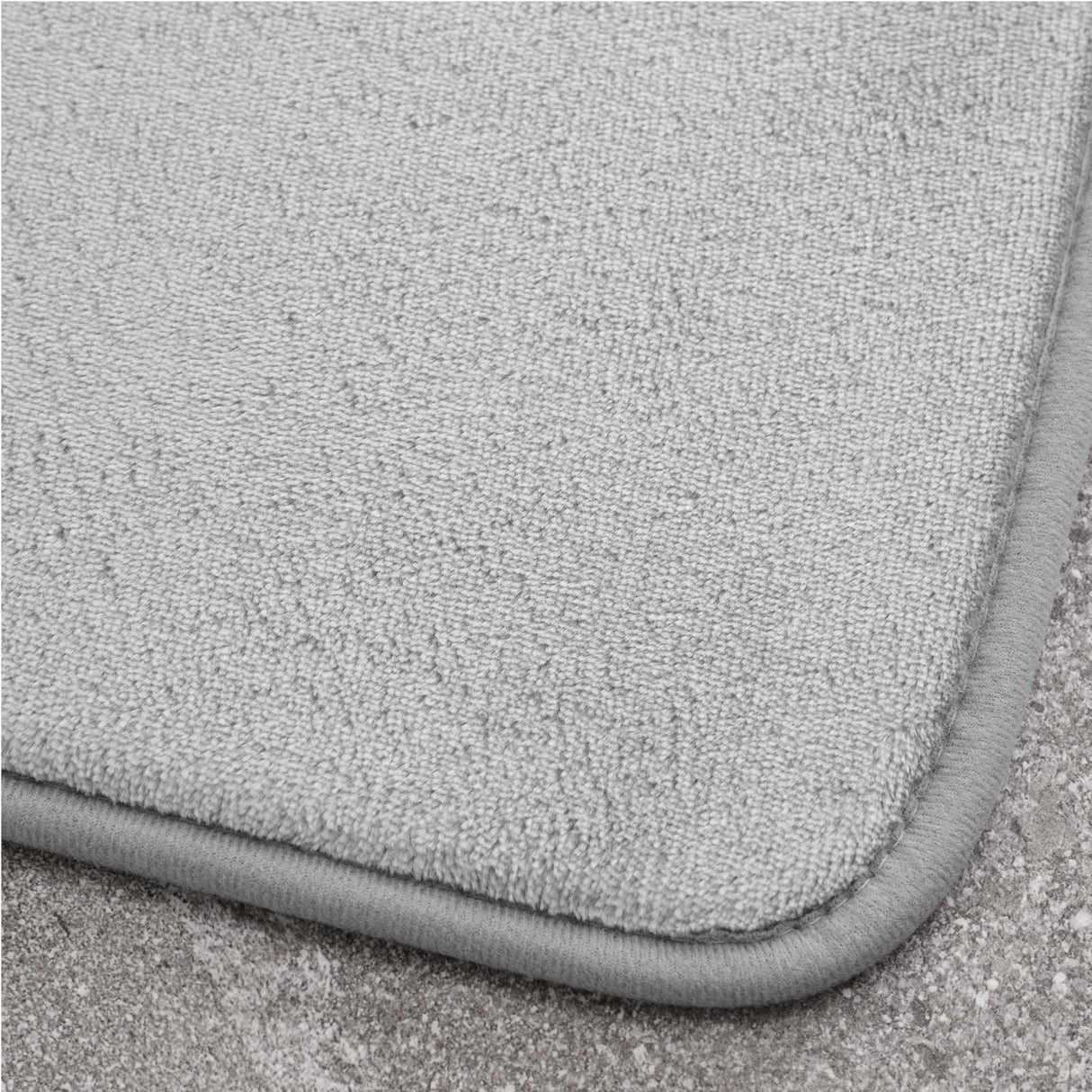 Anti-Bacterial Memory Foam Bath Set Silver