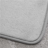 Anti-Bacterial Memory Foam Bath Set Silver