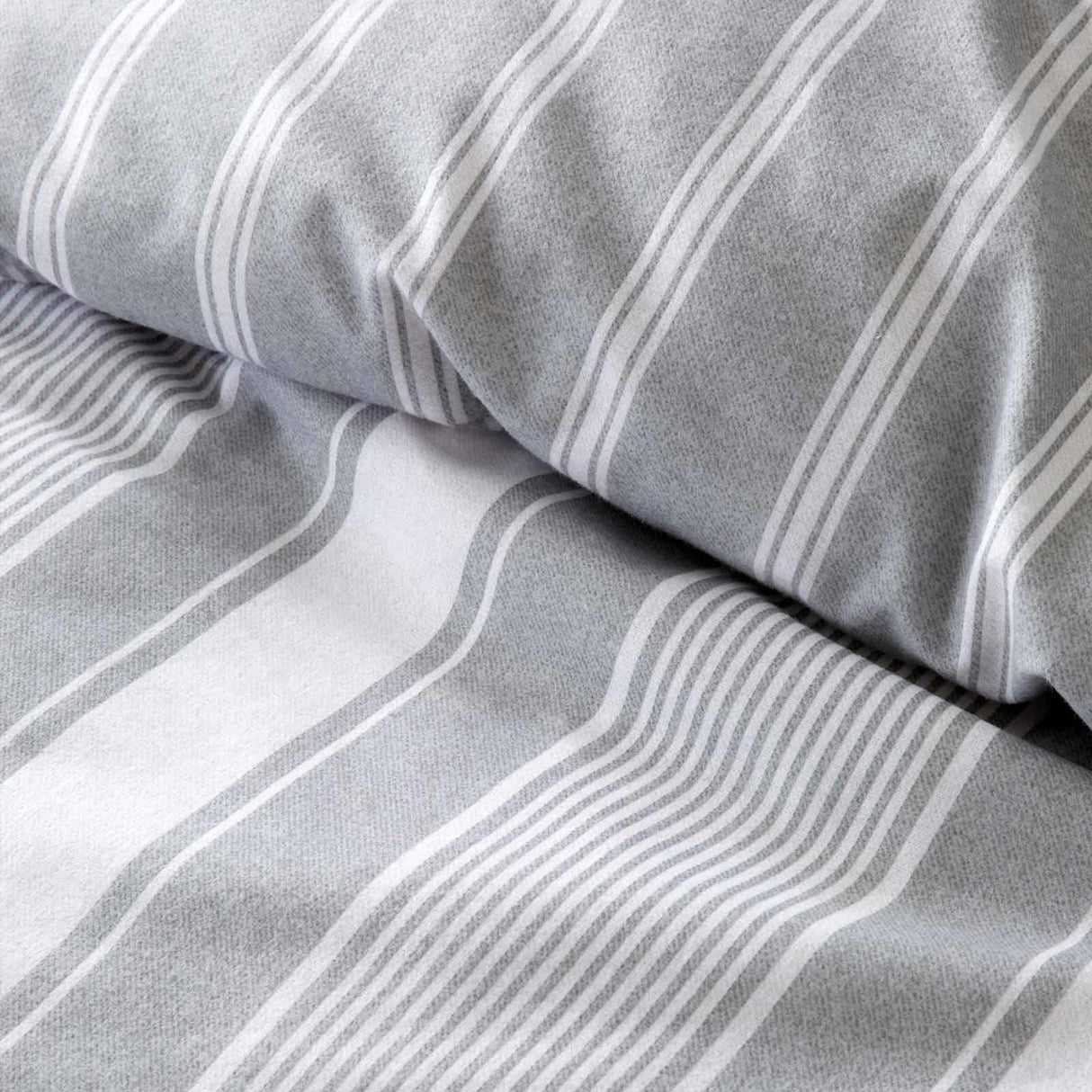 Brushed Ticking Stripe Duvet Cover Set