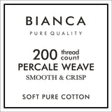 200TC Cotton Percale Pillowcases Natural