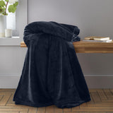 Raschel Velvet Touch Throw Lansfield Navy