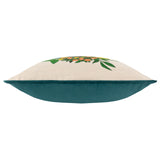 Taormina Floral Piped Cushion Cover Teal