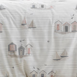 Beach Huts Natural Duvet Cover Set