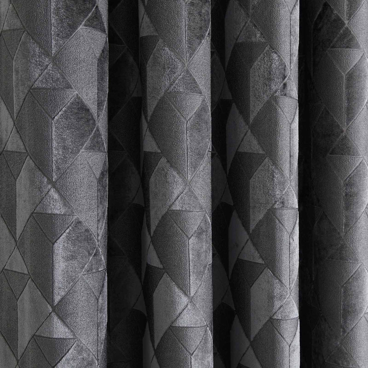 Quentin Velvet Eyelet Curtains Slate