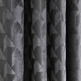 Quentin Velvet Eyelet Curtains Slate