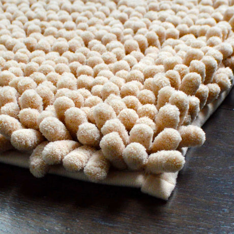 Jumbo Chenille Bobble Bath Mat Stone