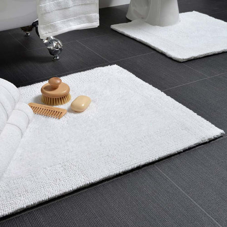 Elegance Reversible Bath Mat White Bath Mat Allure   