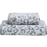 Animal Print Jacquard Towel Grey