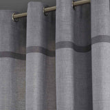 Melville Woven Texture Eyelet Curtains Grey