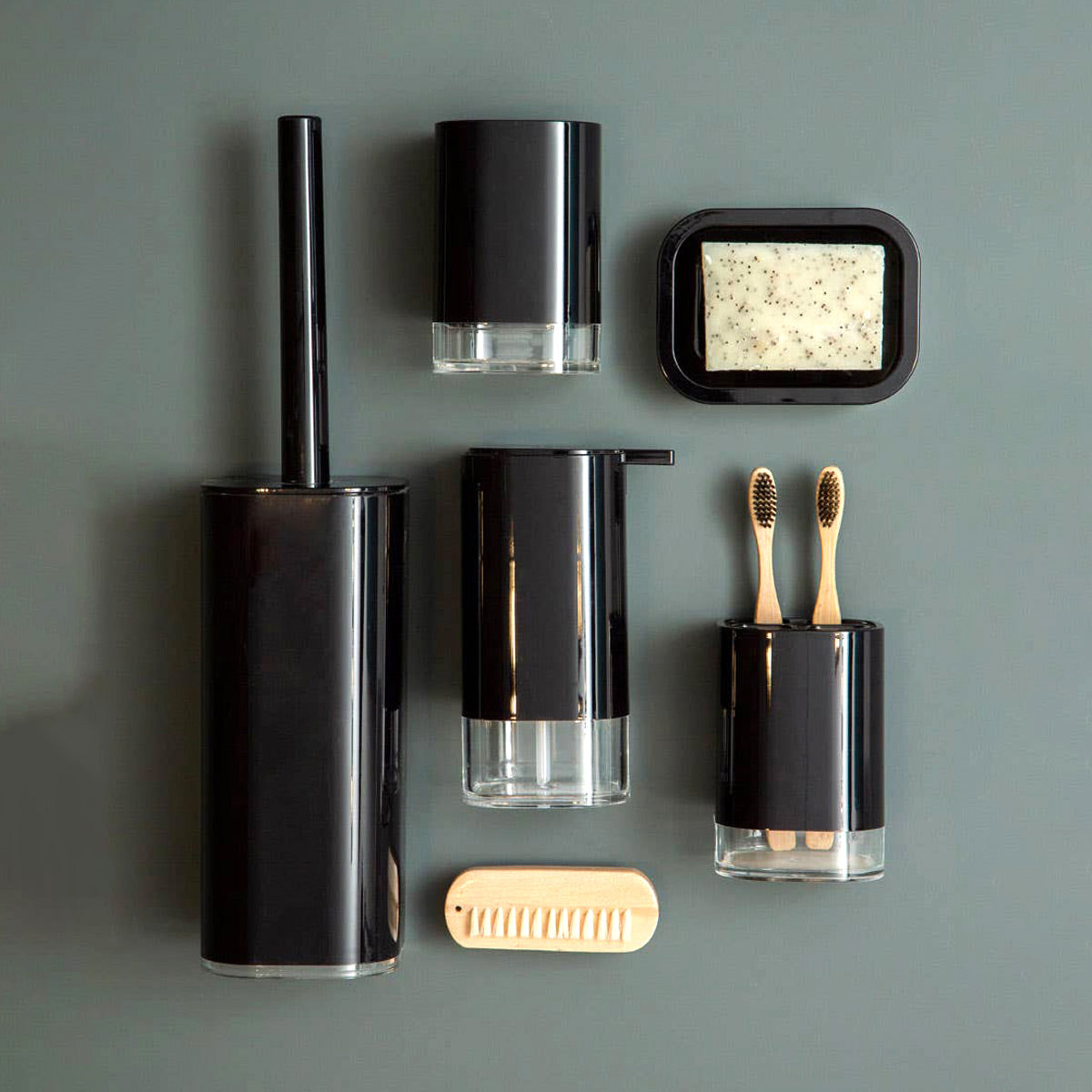 Ando Black Toothbrush Holder