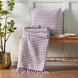 Stab Stitch Throw Lilac