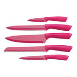 Brights Pink 5 Piece Knife Block Set