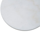 Round White Marble Paddle Chopping Board