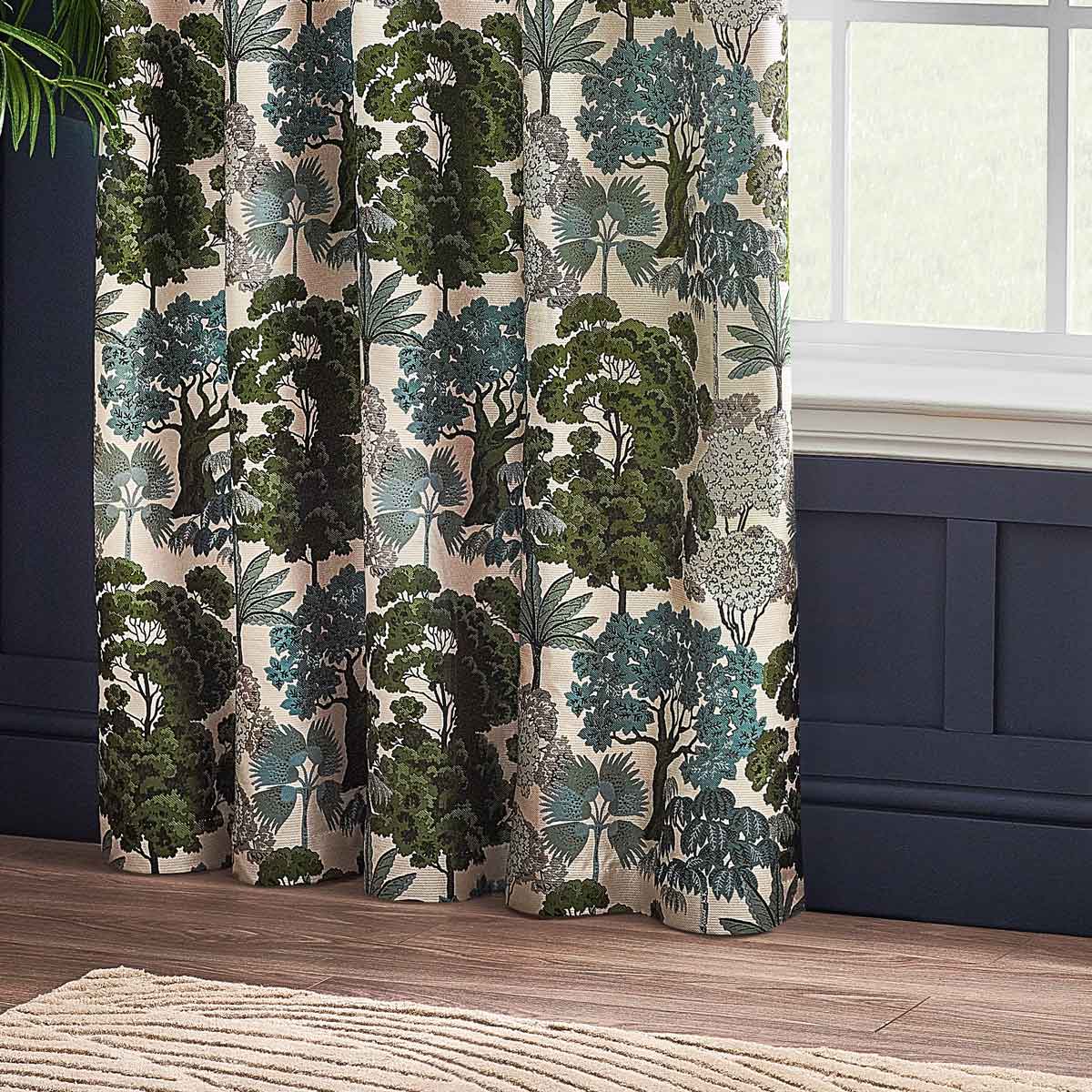 Woodlands Room Darkening Lined Eyelet Curtains