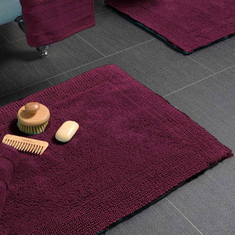 Elegance Reversible Bath Mat Beetroot Bath Mat Allure   