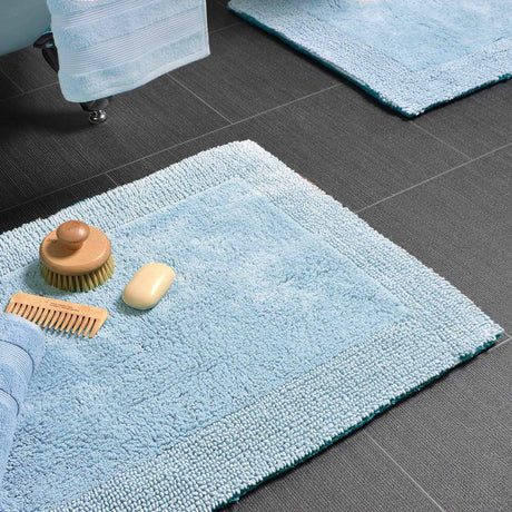 Elegance Reversible Bath Mat Baby Blue Bath Mat Allure   