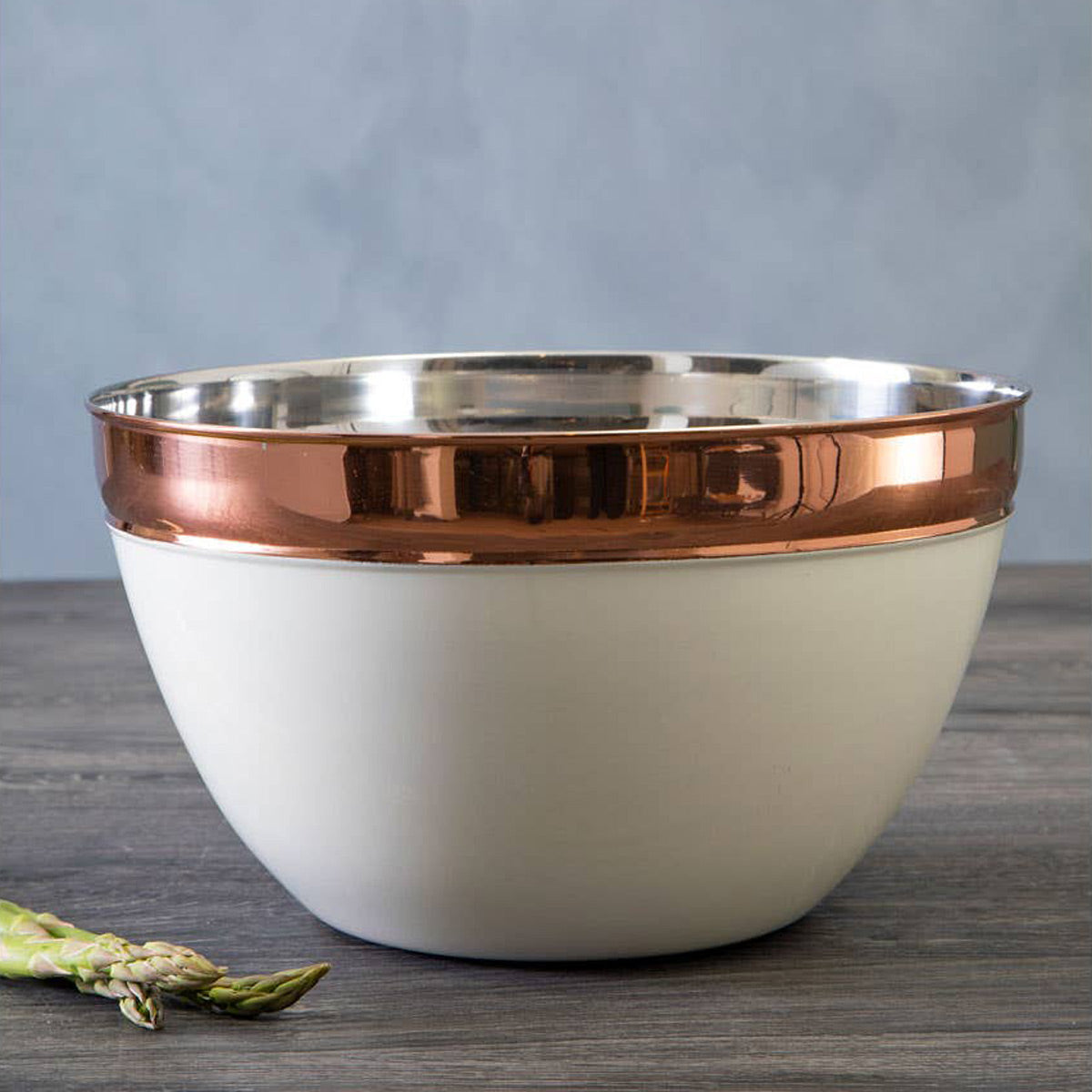 Cream + Copper Large Mixing Bowl