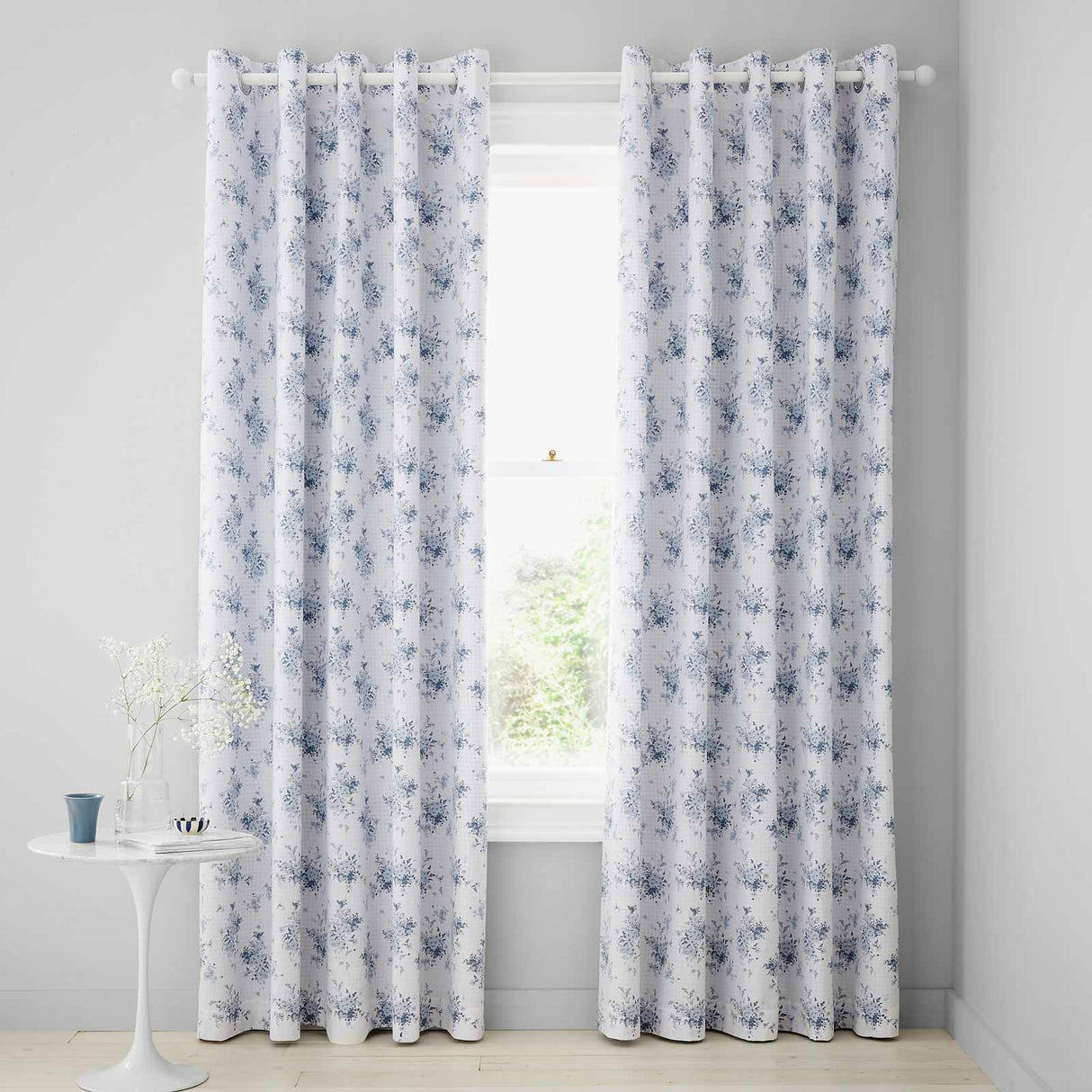 Lucie Floral Eyelet Curtains