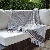 Arizona Herringbone Throw Dark Grey