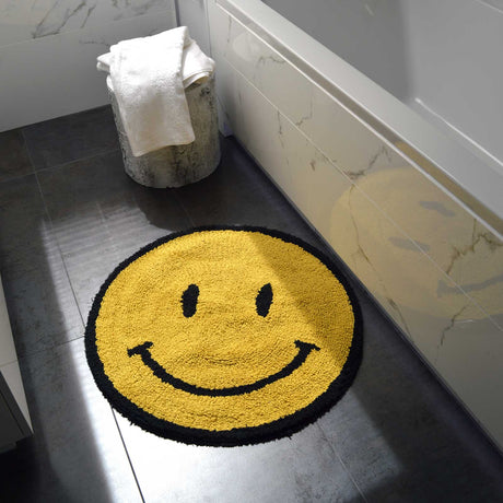 Happy Face Reversible Bath Mat Bath Mat Allure   