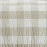 Seersucker Gingham Natural Duvet Cover Set