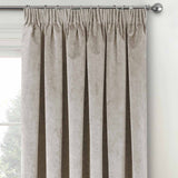 Oxford Velvet Blackout Tape Top Curtains Cream