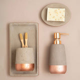 Concrete + Copper Soap Dish