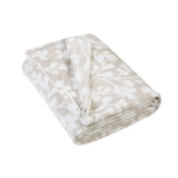 Brooke Floral Fleece Throw Natural