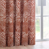 Nola Abstract Eyelet Curtains Chestnut