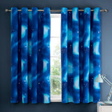 Ombre Stars Eyelet Curtains Blue