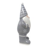 Grey Ceramic Santa & Star Ornament