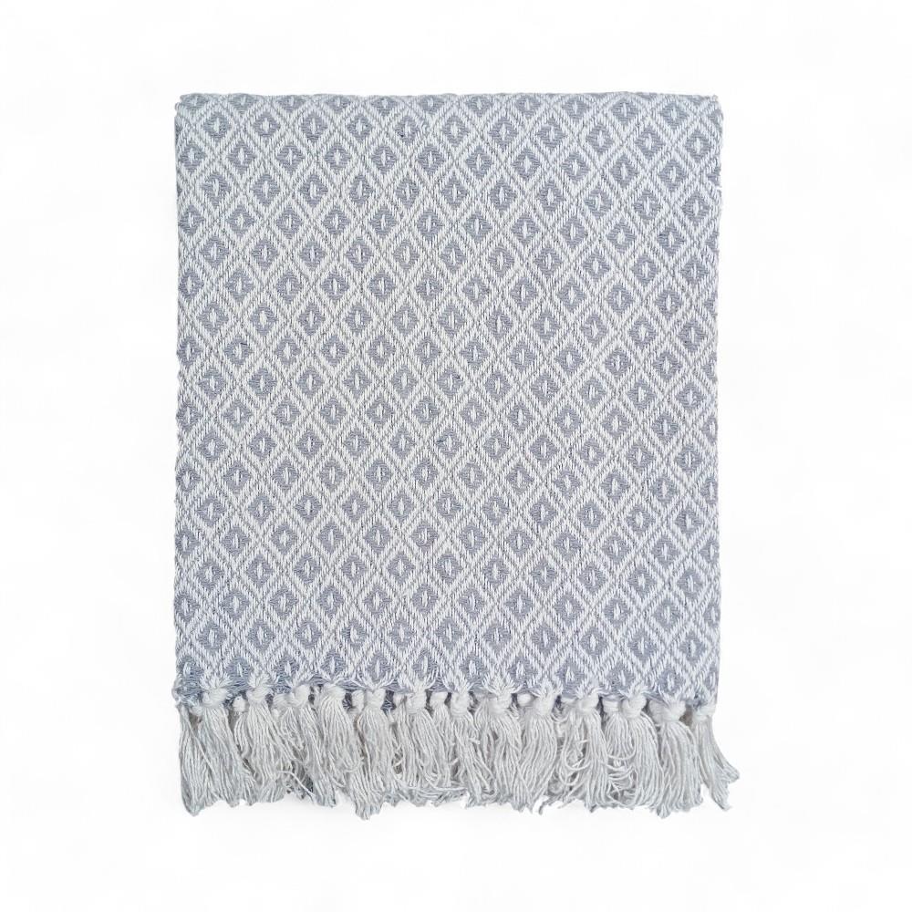 Eden Recycled Cotton Throw Silver