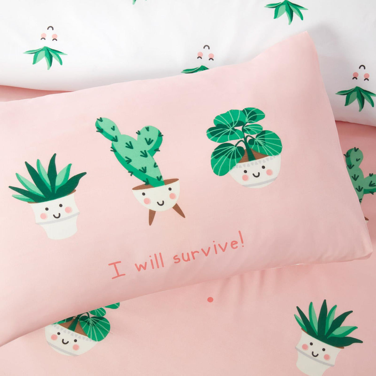 So Soft I Will Survive Pink Duvet Cover Set