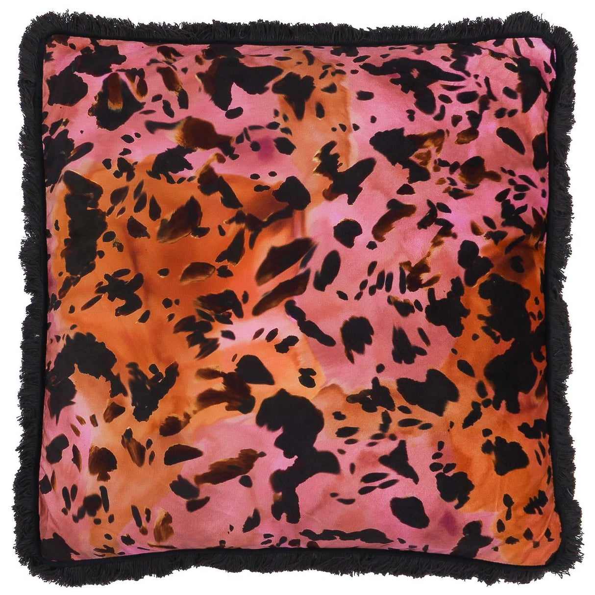 Colette Animal Print Fringed Cushion Cover