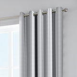 Whitworth Stripe Eyelet Curtains Grey