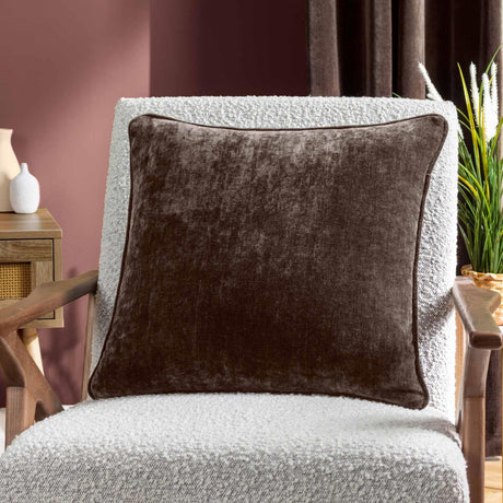 Heavy Chenille Cushion Cover Brown