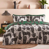 Wildcat Jungle Green Duvet Cover Set