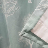 Woodland Trees Eyelet Curtains Duck Egg