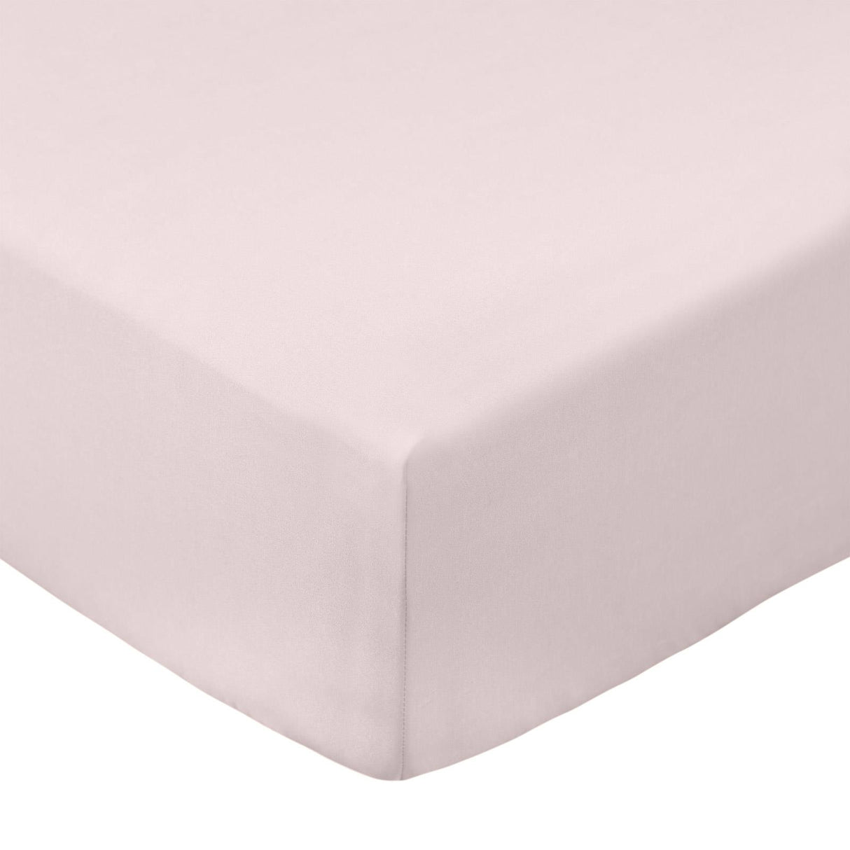 200TC Cotton Percale Fitted Sheet Blush