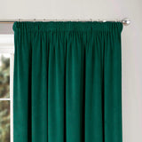 Montreal Soft Velour Tape Top Curtains Bottle Green