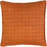 Linen Grid Check Cushion Cover