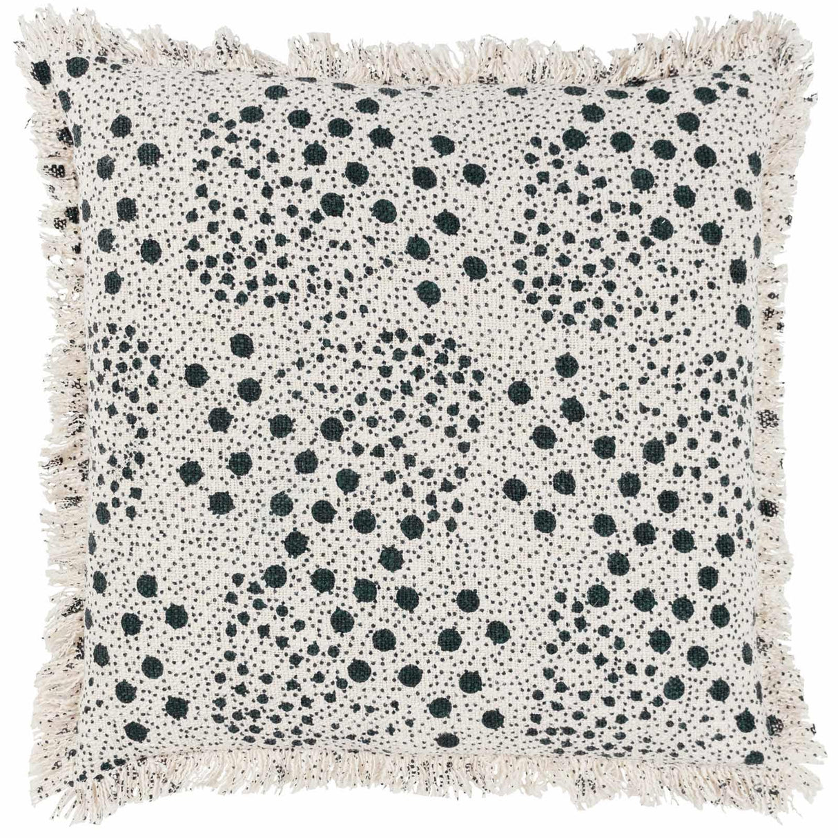 Hara Woven Fringed Cotton Cushion Cover 20" x 20" (50cm x 50cm)