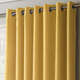 100% Blackout Eyelet Curtains Ochre