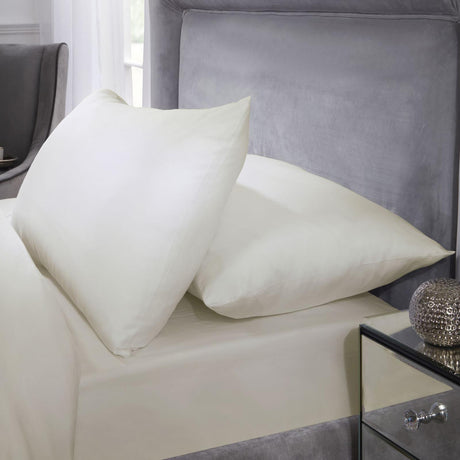 400 Thread Count Cotton Cream Pillowcase Pair