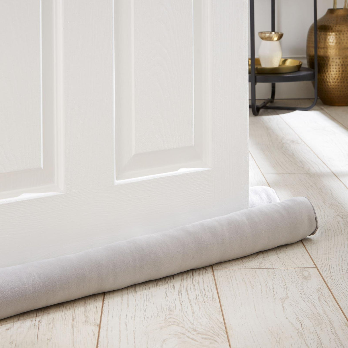 Kingsley Matt Velvet Draught Excluder Silver