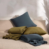 Lark Muslin Cotton Throw Khaki