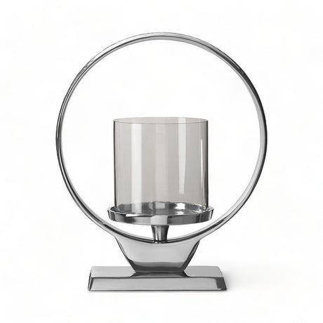 Stylish Cirqua Silver Candle Holder