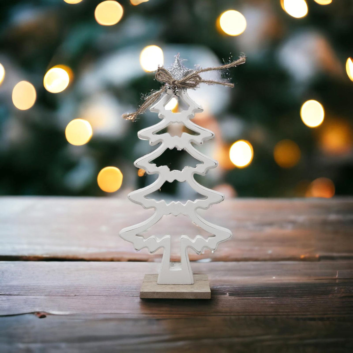 White Wooden Christmas Tree