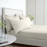 200TC Cotton Percale Fitted Sheet Natural